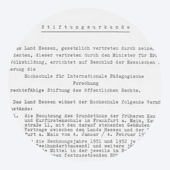 1 | Archivale: Stifungsurkunde