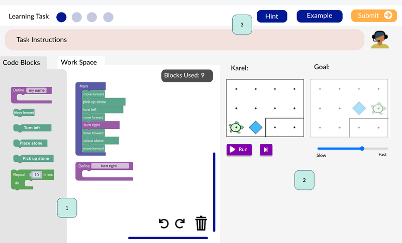 Mockup of a sample task