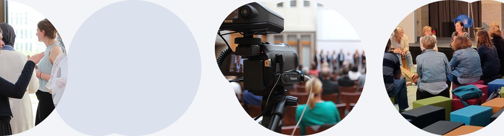 Schmuckbild: Personen im Austausch